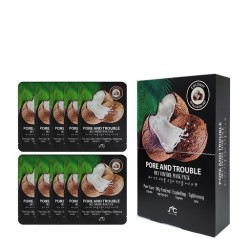 Mask Bio Cellulose PORE AND TROUBLE OILY CONTROL MASK PACK, SOC Korea 1 pack /10 pcs